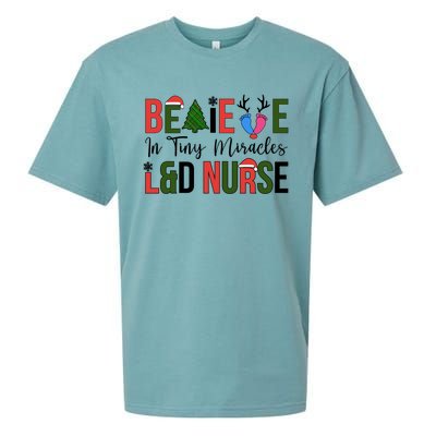 L And D Nurse Christmas Labor And Delivery Nursing Xmas Gift Sueded Cloud Jersey T-Shirt