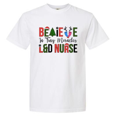 L And D Nurse Christmas Labor And Delivery Nursing Xmas Gift Garment-Dyed Heavyweight T-Shirt