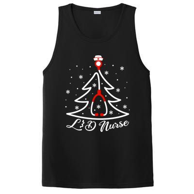 L And D Nurse Christmas Tree Stethoscope Xmas Nursing Gift PosiCharge Competitor Tank