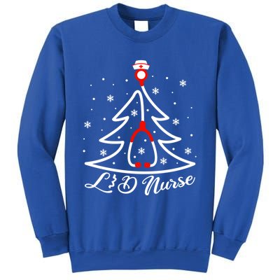 L And D Nurse Christmas Tree Stethoscope Xmas Nursing Gift Sweatshirt