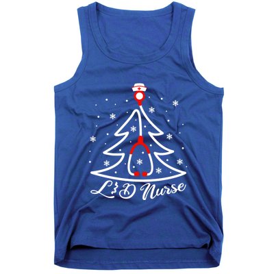 L And D Nurse Christmas Tree Stethoscope Xmas Nursing Gift Tank Top