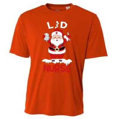 L And D Nurse Santa Claus Stethoscope Christmas Xmas Gift Cooling Performance Crew T-Shirt