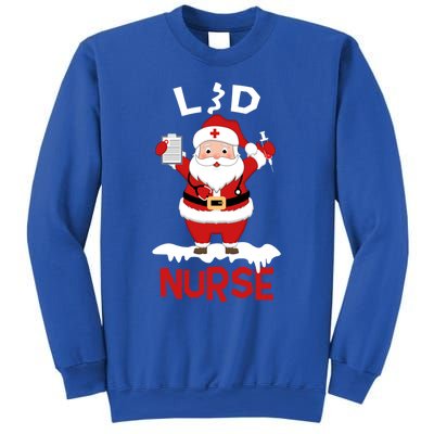 L And D Nurse Santa Claus Stethoscope Christmas Xmas Gift Sweatshirt