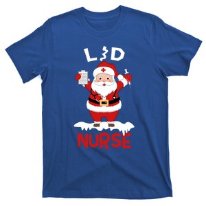 L And D Nurse Santa Claus Stethoscope Christmas Xmas Gift T-Shirt