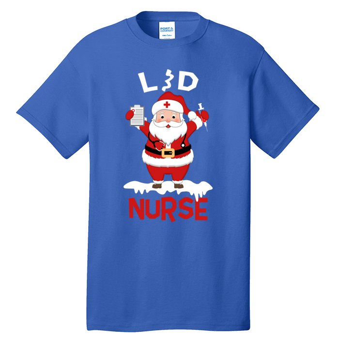 L And D Nurse Santa Claus Stethoscope Christmas Xmas Gift Tall T-Shirt