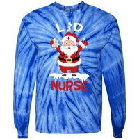 L And D Nurse Santa Claus Stethoscope Christmas Xmas Gift Tie-Dye Long Sleeve Shirt