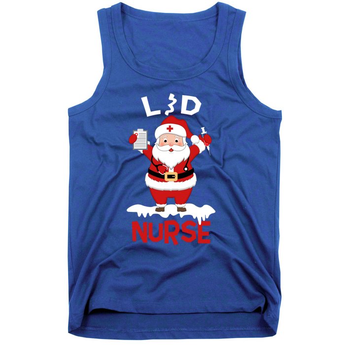 L And D Nurse Santa Claus Stethoscope Christmas Xmas Gift Tank Top