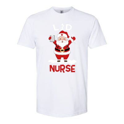 L And D Nurse Santa Claus Stethoscope Christmas Xmas Gift Softstyle CVC T-Shirt