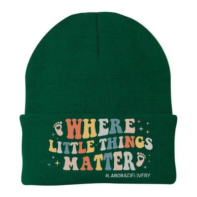 Labor and Delivery Nurse L&D Where Little Things Matter Knit Cap Winter Beanie