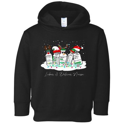 Labor And Delivery Nurse Christmas Mother Baby Nurse Holiday Toddler Hoodie