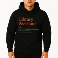 Library Assistant Definition Funny School Librarian Bookish Hoodie