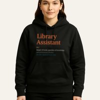 Library Assistant Definition Funny School Librarian Bookish Hoodie