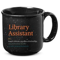 Library Assistant Definition Funny School Librarian Bookish 15oz Campfire Ceramic Mug