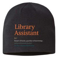 Library Assistant Definition Funny School Librarian Bookish Sustainable Beanie
