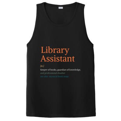 Library Assistant Definition Funny School Librarian Bookish PosiCharge Competitor Tank