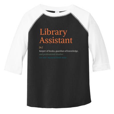 Library Assistant Definition Funny School Librarian Bookish Toddler Fine Jersey T-Shirt