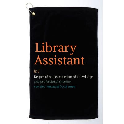 Library Assistant Definition Funny School Librarian Bookish Golf Towel