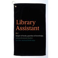 Library Assistant Definition Funny School Librarian Bookish Golf Towel