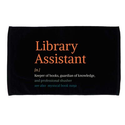 Library Assistant Definition Funny School Librarian Bookish Microfiber Hand Towel