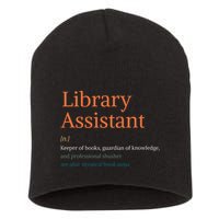 Library Assistant Definition Funny School Librarian Bookish Short Acrylic Beanie
