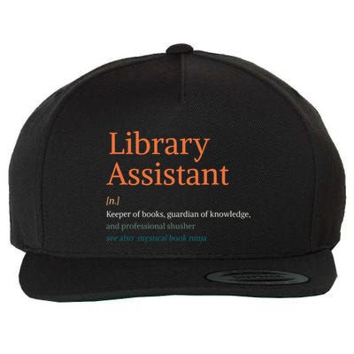 Library Assistant Definition Funny School Librarian Bookish Wool Snapback Cap