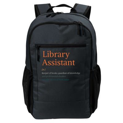 Library Assistant Definition Funny School Librarian Bookish Daily Commute Backpack