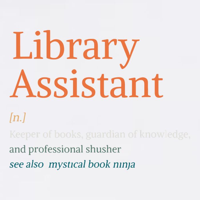 Library Assistant Definition Funny School Librarian Bookish Garment-Dyed Sweatshirt