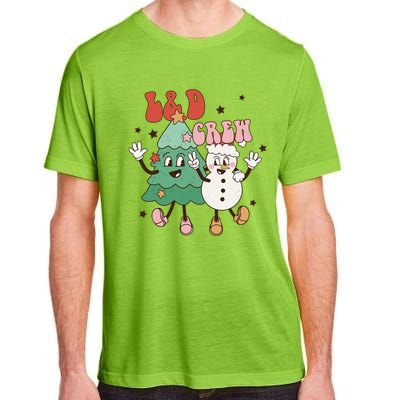 L And D Crew Groovy Retro Christmas L And D Nurse Christmas Tree Cool Gift Adult ChromaSoft Performance T-Shirt