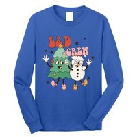 L And D Crew Groovy Retro Christmas L And D Nurse Christmas Tree Cool Gift Long Sleeve Shirt