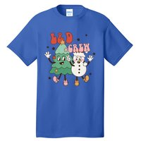 L And D Crew Groovy Retro Christmas L And D Nurse Christmas Tree Cool Gift Tall T-Shirt