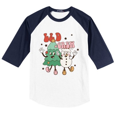 L And D Crew Groovy Retro Christmas L And D Nurse Christmas Tree Cool Gift Baseball Sleeve Shirt