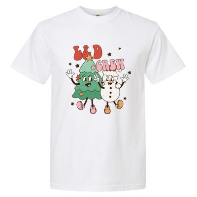 L And D Crew Groovy Retro Christmas L And D Nurse Christmas Tree Cool Gift Garment-Dyed Heavyweight T-Shirt