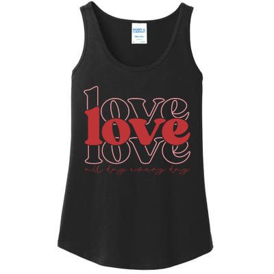 Love All Day Cute Valentines Day Ladies Essential Tank