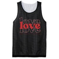 Love All Day Cute Valentines Day Mesh Reversible Basketball Jersey Tank