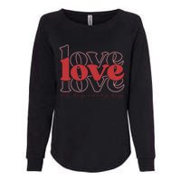 Love All Day Cute Valentines Day Womens California Wash Sweatshirt