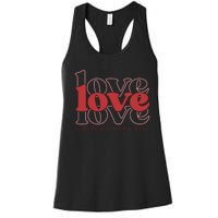 Love All Day Cute Valentines Day Women's Racerback Tank