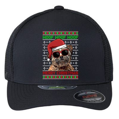 Lhasa Apso Dog Funny Woof Merry Christmas Gift Flexfit Unipanel Trucker Cap