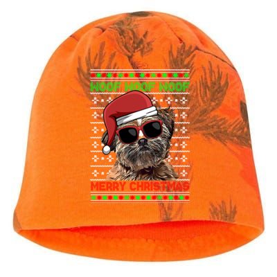 Lhasa Apso Dog Funny Woof Merry Christmas Gift Kati - Camo Knit Beanie