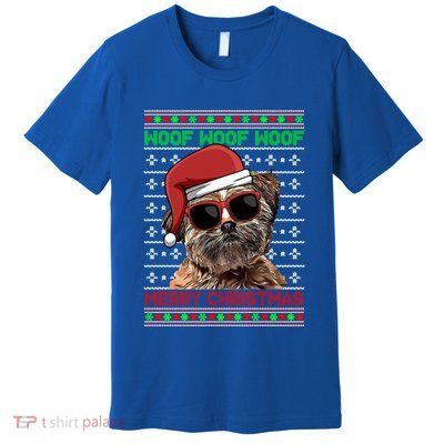 Lhasa Apso Dog Funny Woof Merry Christmas Gift Premium T-Shirt