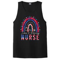 Labor And Delivery Nurse 4th Of July Rainbow PosiCharge Competitor Tank