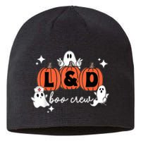 Labor And Delivery Halloween Pumpkin L&D Boo Crew Nurse Sustainable Beanie