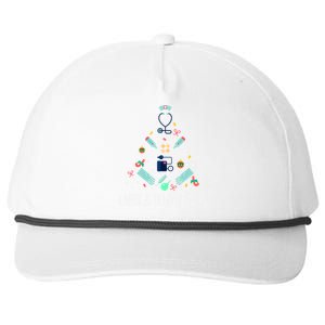 Labor And Delivery Nurse Christmas Rn Christmas Tree Cool Gift Snapback Five-Panel Rope Hat