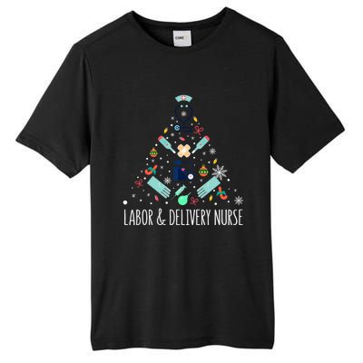 Labor And Delivery Nurse Christmas Rn Christmas Tree Cool Gift Tall Fusion ChromaSoft Performance T-Shirt