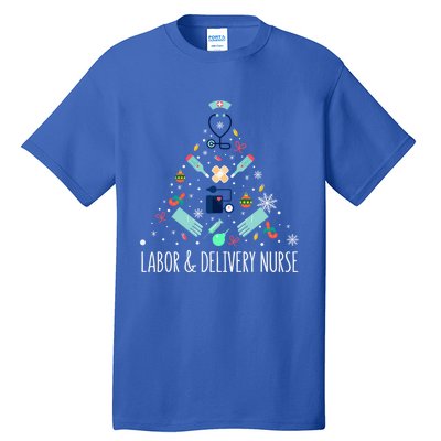 Labor And Delivery Nurse Christmas Rn Christmas Tree Cool Gift Tall T-Shirt