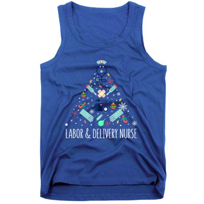 Labor And Delivery Nurse Christmas Rn Christmas Tree Cool Gift Tank Top