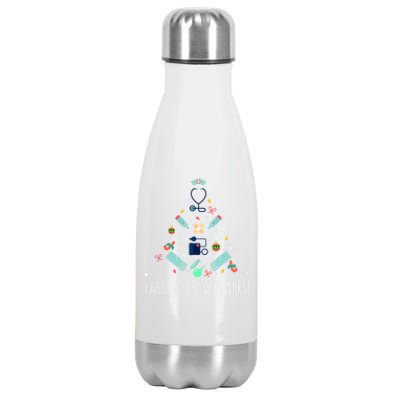 Labor And Delivery Nurse Christmas Rn Christmas Tree Cool Gift Stainless Steel Insulated Water Bottle