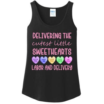 Labor and Delivery Nurse Valentine's Day, L&D nurse Ladies Essential Tank