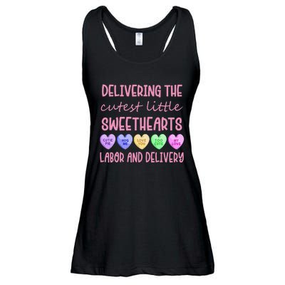 Labor and Delivery Nurse Valentine's Day, L&D nurse Ladies Essential Flowy Tank