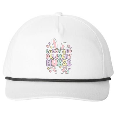 Labor And Delivery Nurse Easter Bunny L And D Nurse Easter Day Gift Snapback Five-Panel Rope Hat