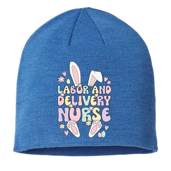 Labor And Delivery Nurse Easter Bunny L And D Nurse Easter Day Gift Sustainable Beanie